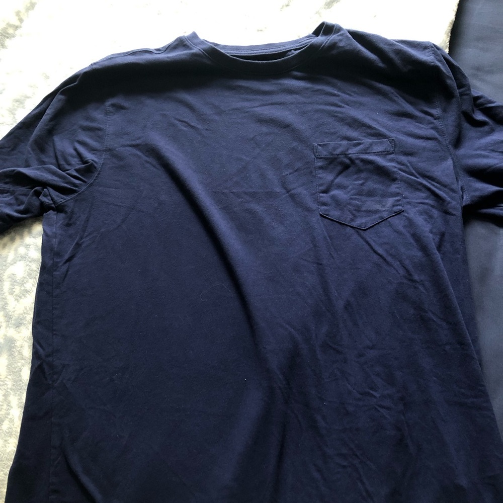 Saddlebred Navy T- Shirt with Pocket Mens Size M